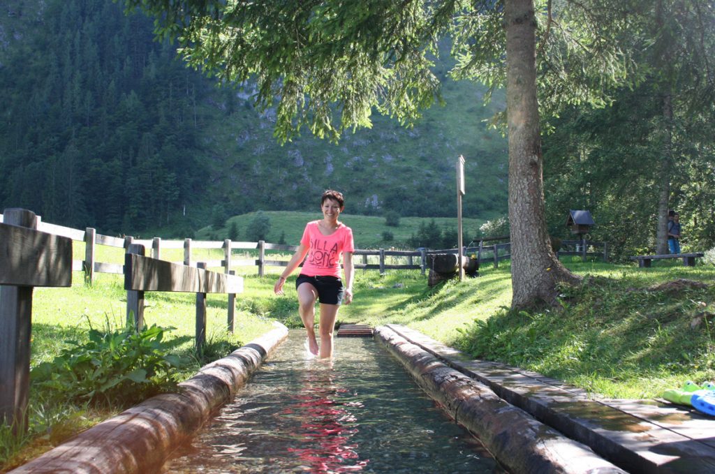 Erfrischung für Körper und Geist bietet die Kneippanlage am Dachserwasserfall